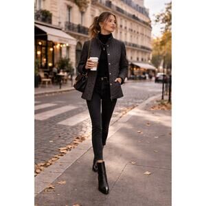 Etro Women’s Black Quilted Lightweight Puffer Jacket IT 44/US 8 Chic Minimalist